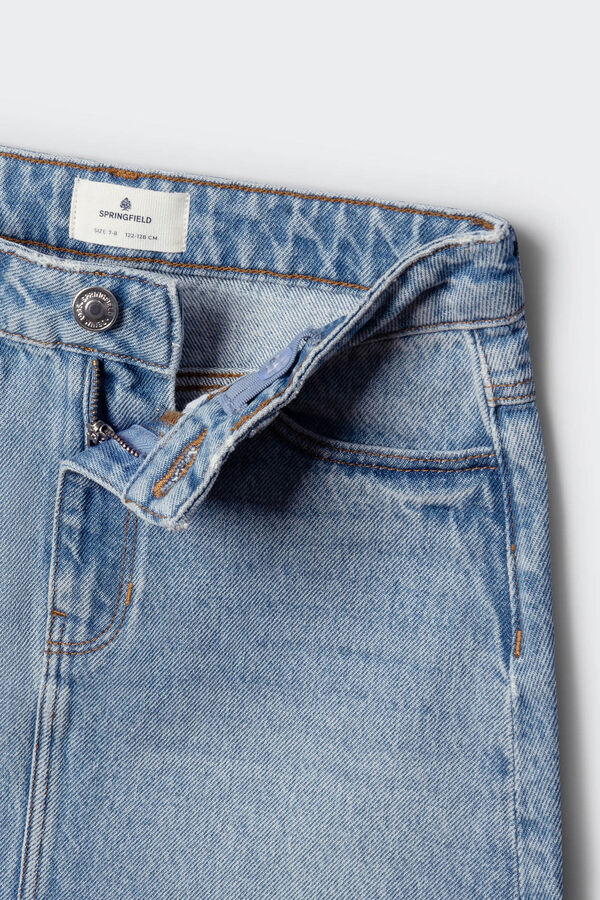 Springfield Kids Saia b&aacute;sica de denim para menina azul
