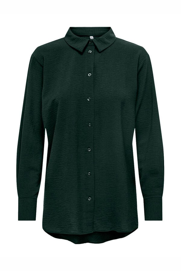 JDY Camisa longa larga azul