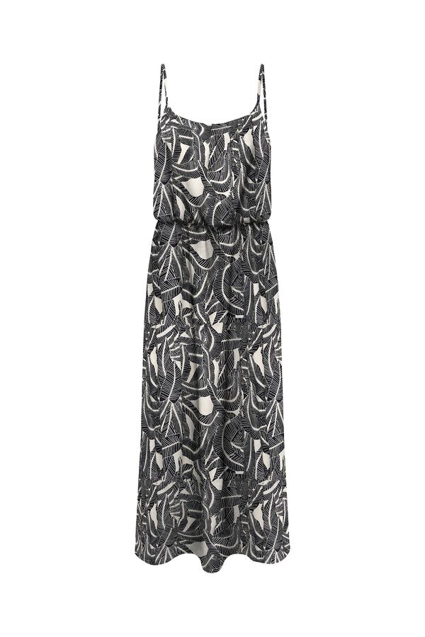 Only Vestido comprido com al&ccedil;as estampado