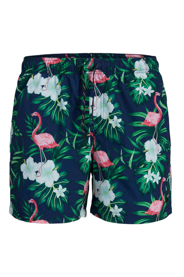 Jack & Jones PLUS Maiô estampado PLUS azul