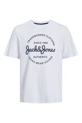 Jack & Jones PLUS T-shirt fit padr&atilde;o branco