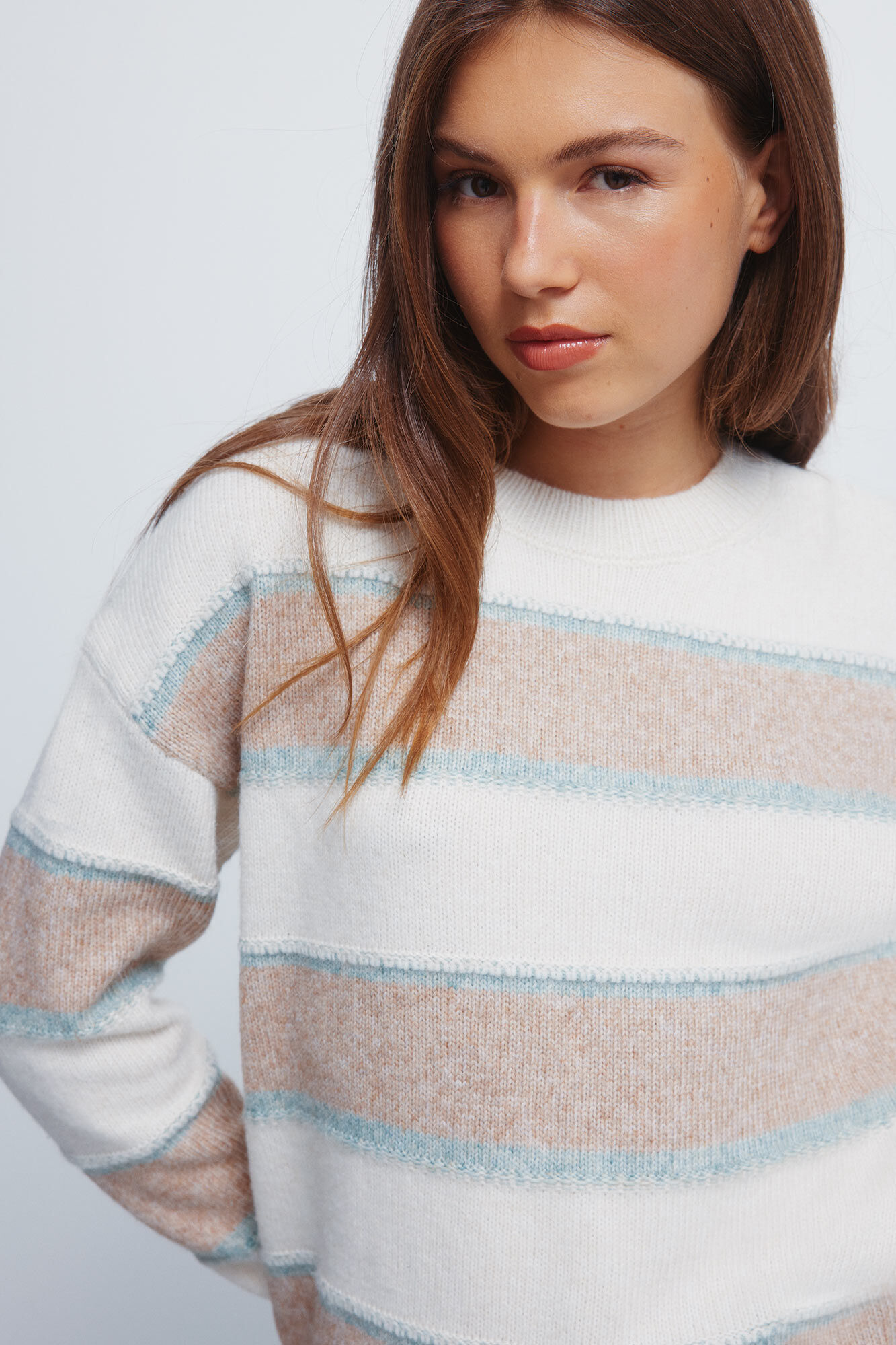 Springfield Camisola listrado multicolorido em relevo