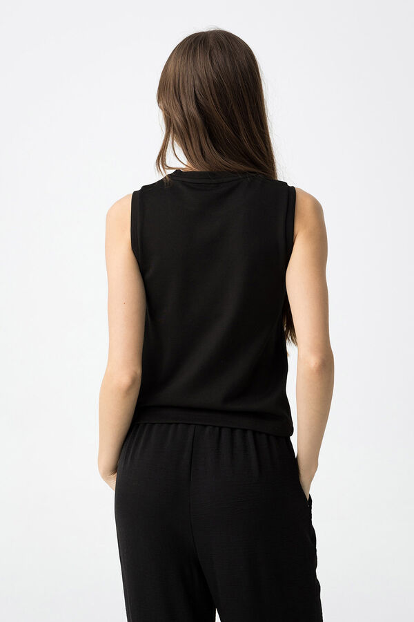 Tiffosi Top básico curto preto