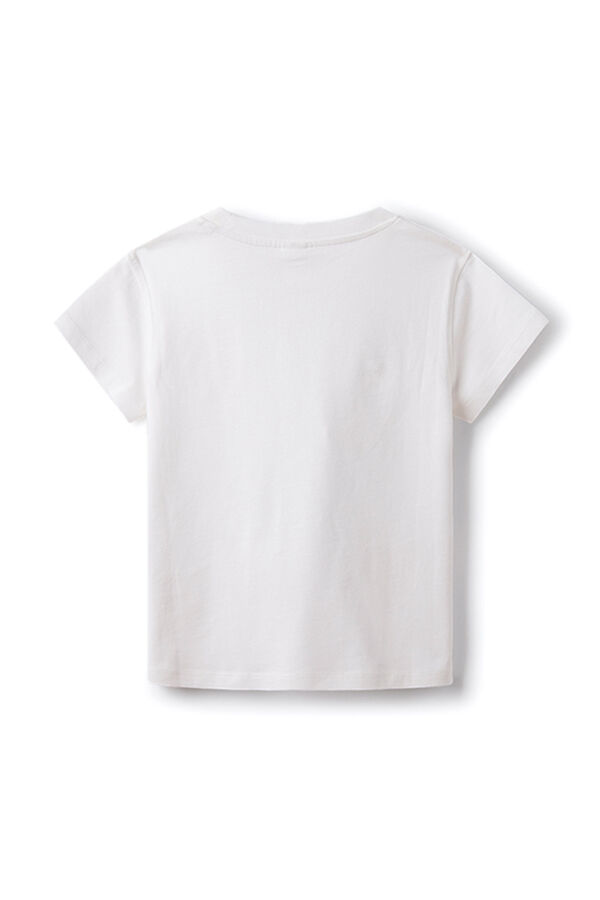 Springfield Kids Camiseta corazones crochet ni&ntilde;a beige