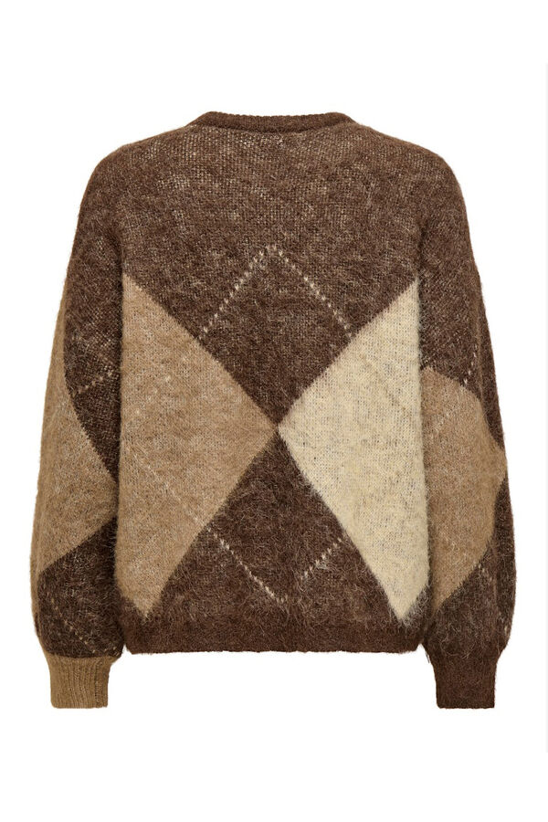 Only Jersey de rombos tostado