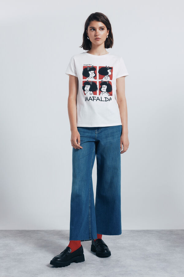 Springfield Camiseta "Mafalda" blanco