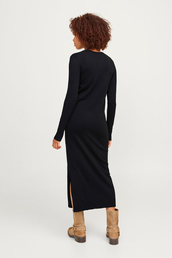Jack & Jones Vestido maxi de punto fino negro