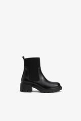 Tiffosi Botins com efeito couro preto