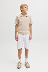Jack & Jones Junior Bermuda denim regular b&aacute;sica branco