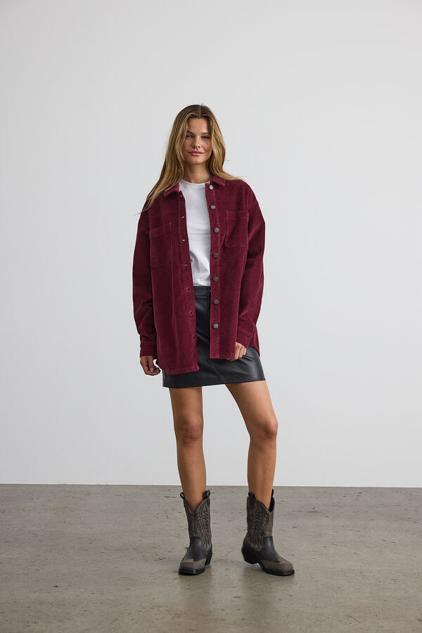 Noisy May Sobrecamisa de pana morado/lila
