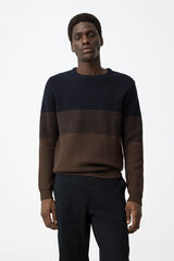 Tiffosi Jersey de Punto Tricolor tostado