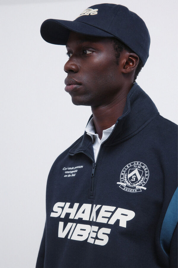 Springfield Sudadera cortes estampado azul