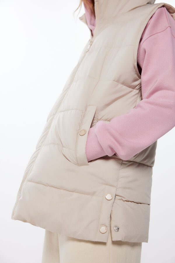 Springfield Kids Colete acolchoado capuz menina cru