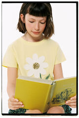 Springfield Kids Camiseta margaritas crochet ni&ntilde;a amarillo