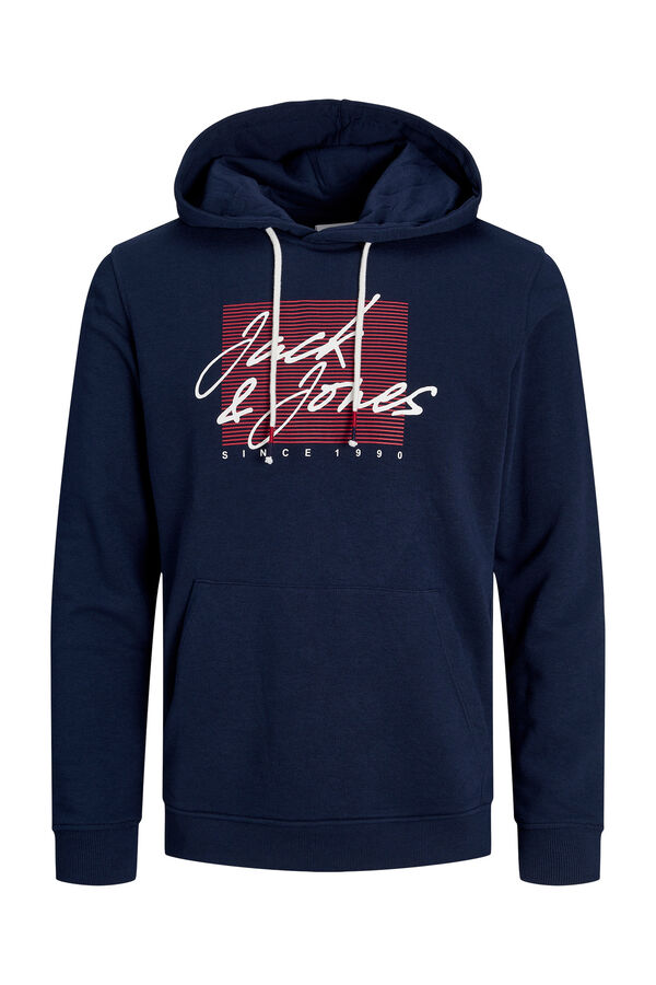 Jack & Jones Sudadera capucha est&aacute;ndar azul