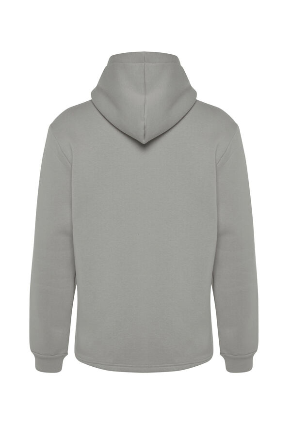 Trendyol Sudadera polar con capucha gris