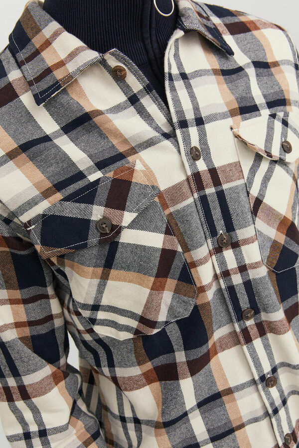 Jack & Jones Sobrecamisa xadrez branco