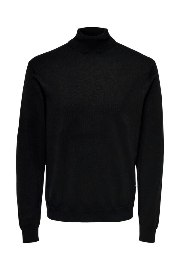 Only & Sons Camisola de gola alta regular fit preto