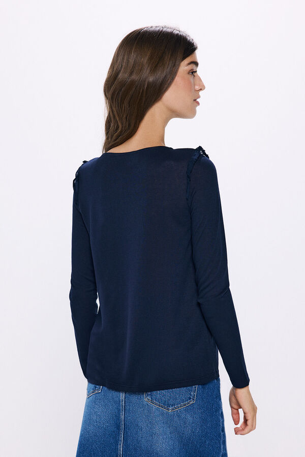 Springfield Camiseta combinada plumeti azul