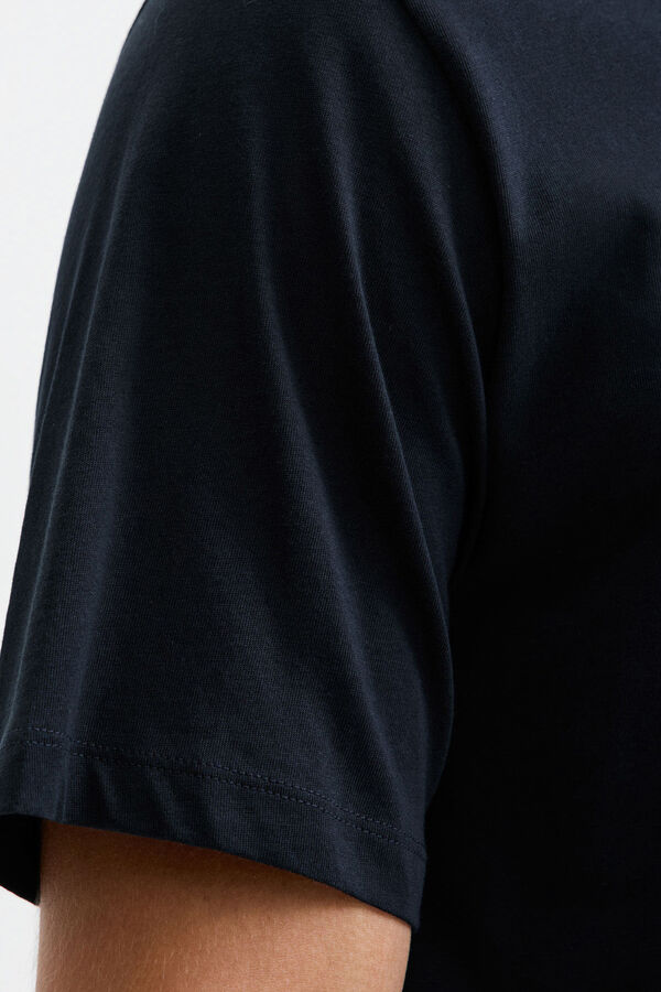 Jack & Jones PLUS Camiseta logo frontal azul