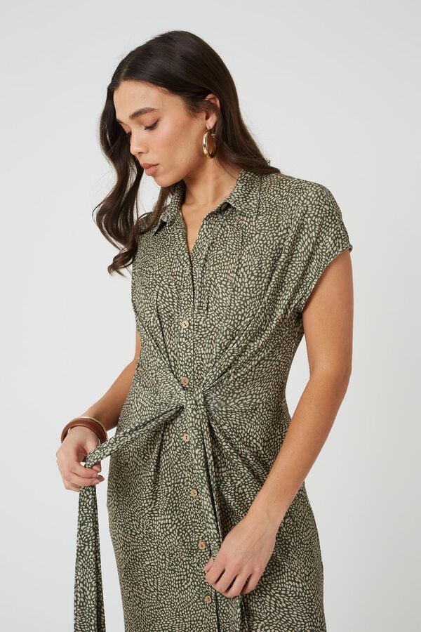 Brave Soul Vestido camiseiro estampado estampado