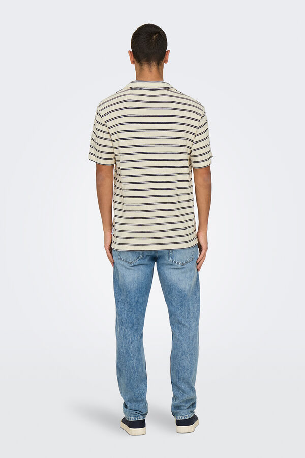 Only & Sons Polo de manga curta azul