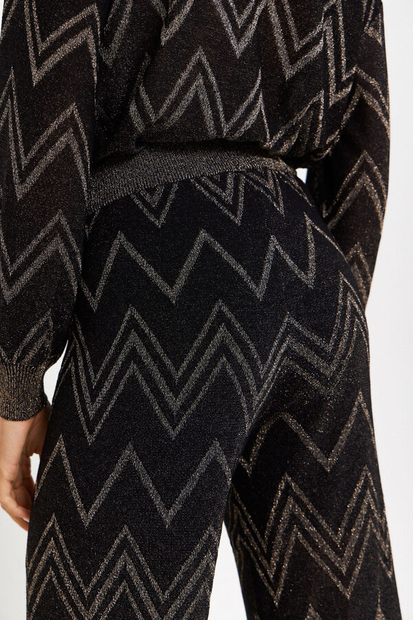 Only Calças largas brilho preto