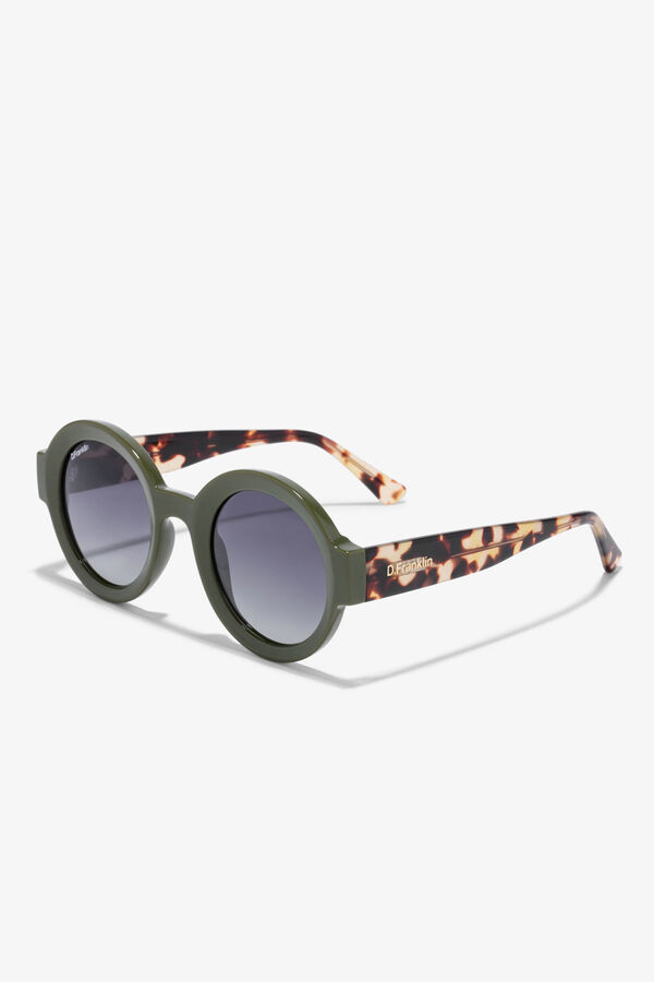 D.Franklin Gafas de sol redondas polarizadas kaki