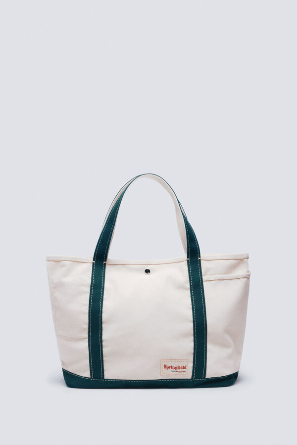 Springfield Bolsa de viaje tejido canvas marfil