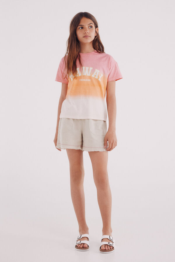 Springfield Kids Camiseta dip dye niña naranja