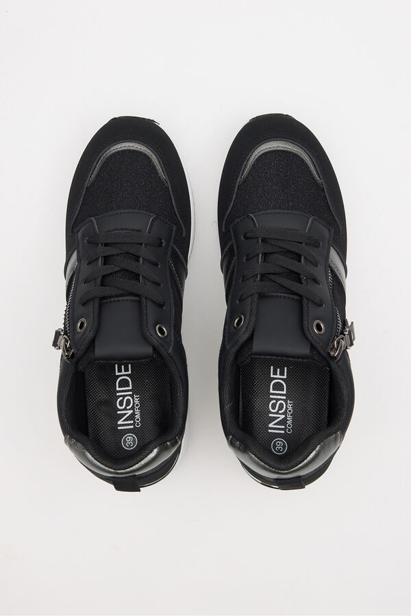 Inside Zapatillas casual cu&ntilde;a cremallera preto