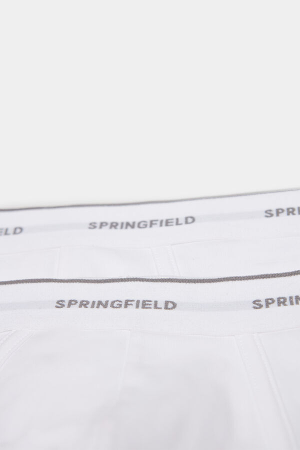 Springfield Pack 2 cuecas básicas de algodão branco