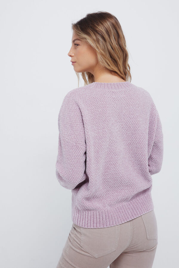 Springfield Jersey chenilla cable knit morado/lila