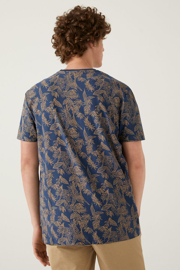 springfield T-shirt estampagem &eacute;tnica azul