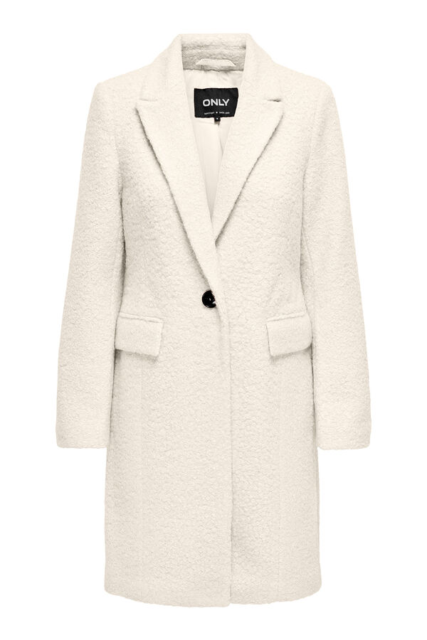 Only Abrigo con solapas blanco