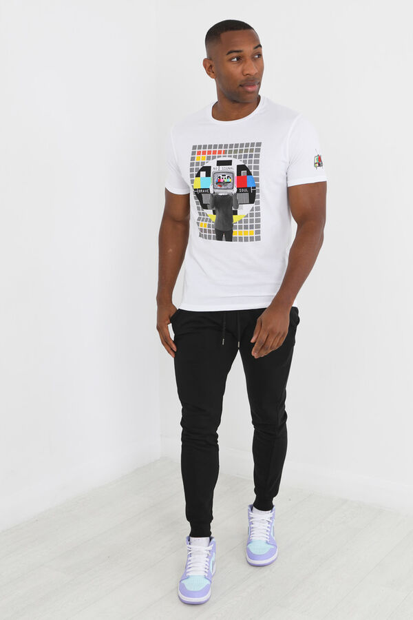 Brave Soul Camiseta carta de ajuste blanco