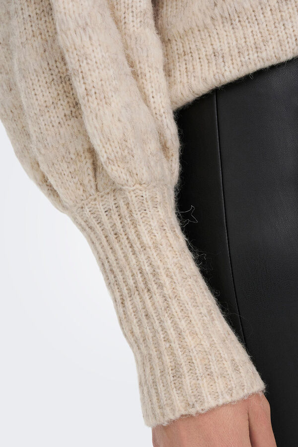 Only Camisola de malha gola alta cinzento