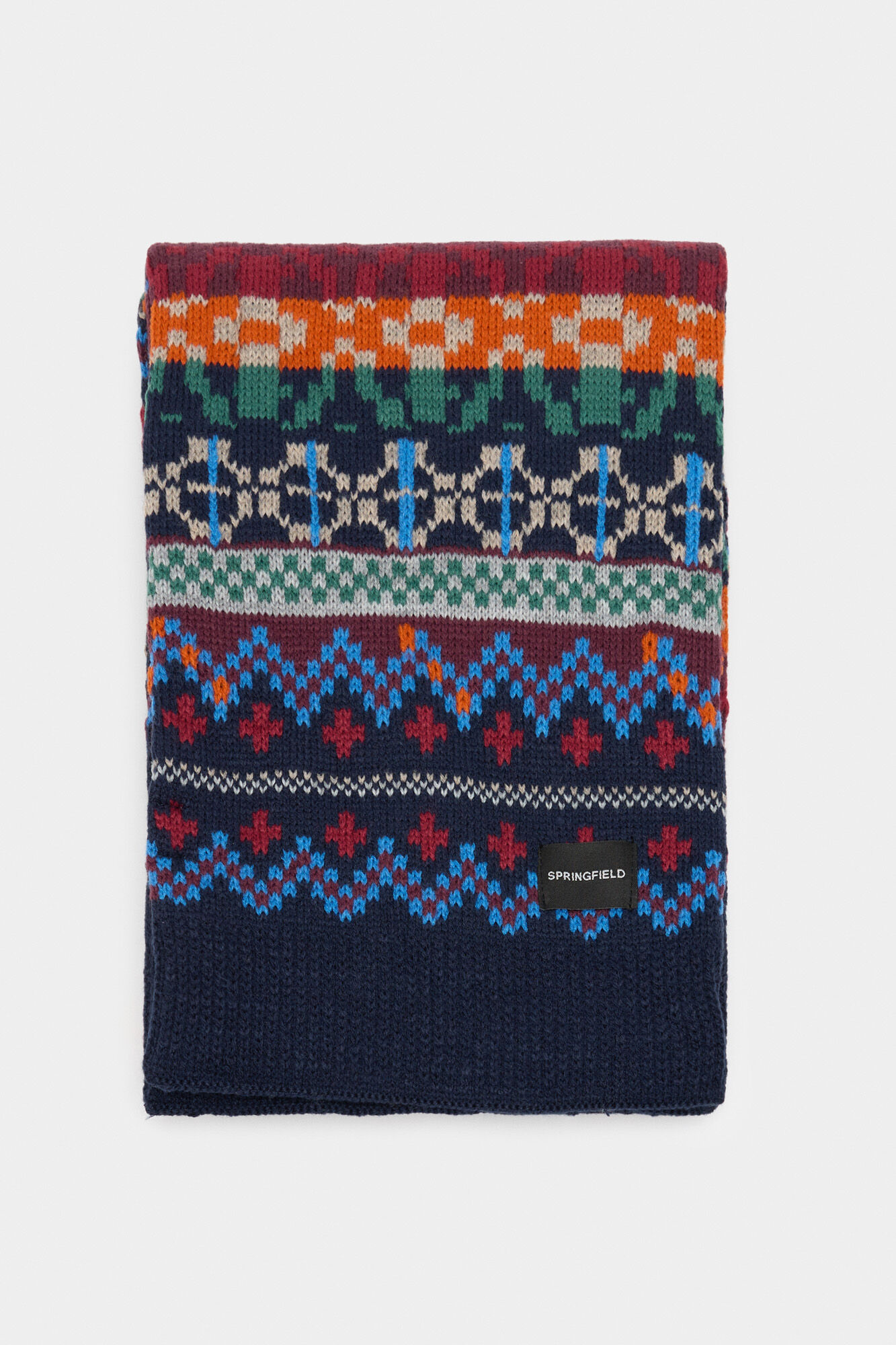 Springfield Cachecol jacquard multicor azul