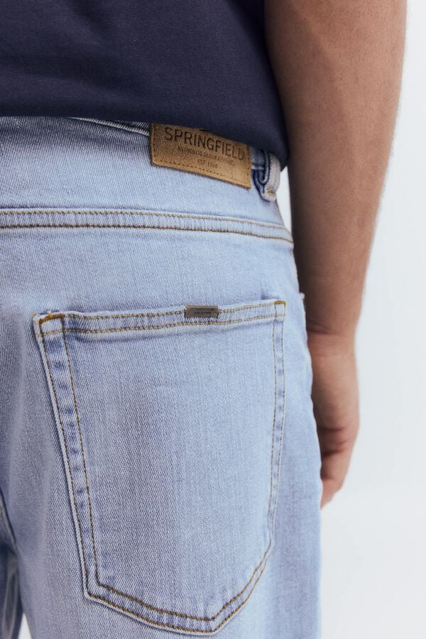 Springfield Vaquero lavado claro straight fit azul