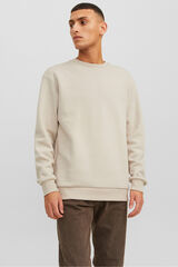 Jack & Jones Sudadera b&aacute;sica cuello redondo gris