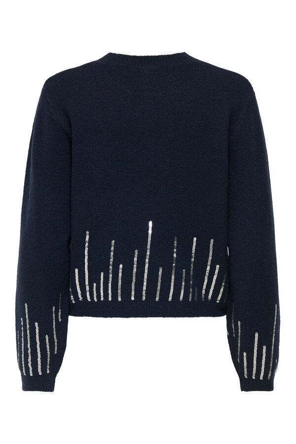 JDY Camisola de gola redonda azul