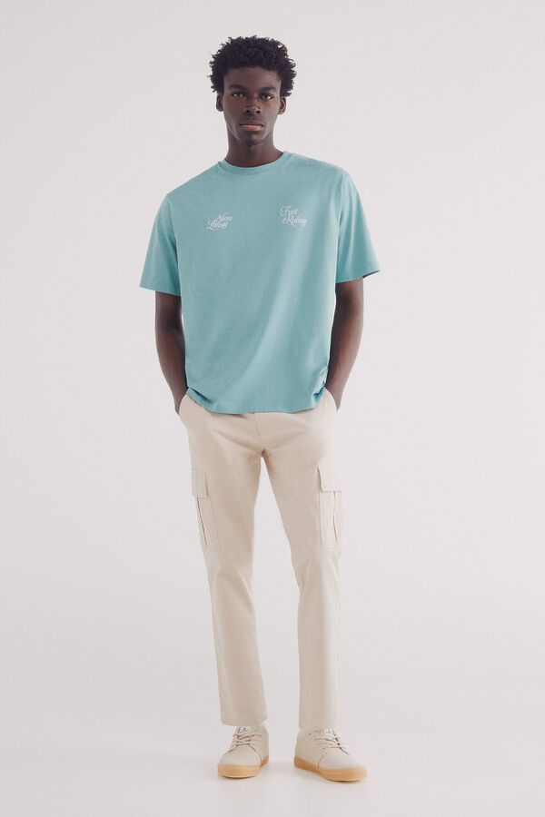 Springfield camiseta vida lenta verde