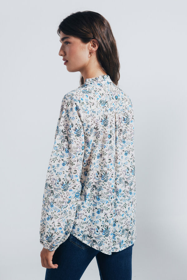 Springfield Blusa plumetti lace azul