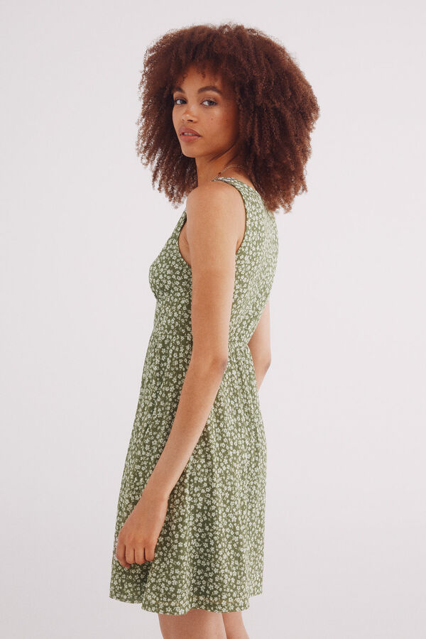 Springfield Vestido corto estampado verde