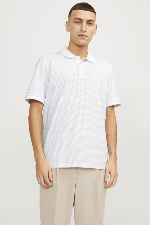Jack & Jones Polo standard fit estampado branco