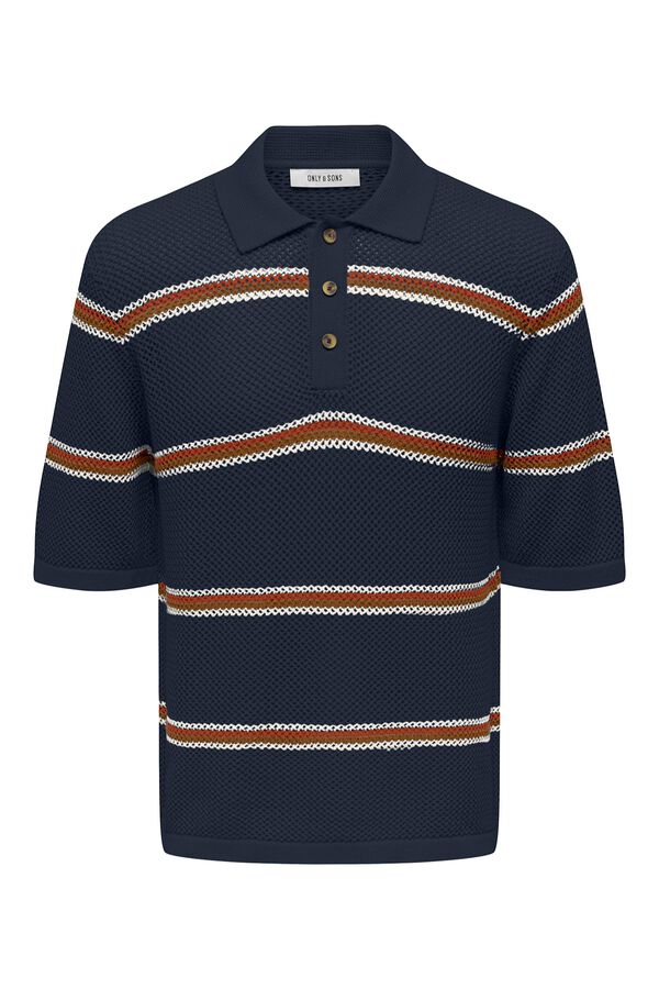 Only & Sons Polo de malha azul
