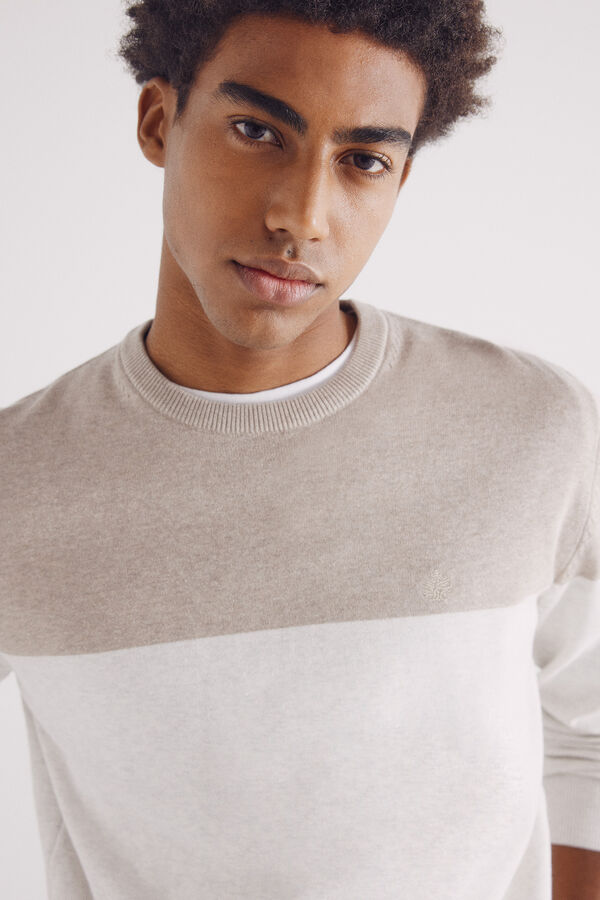 Springfield Jersey b&aacute;sico color block nude