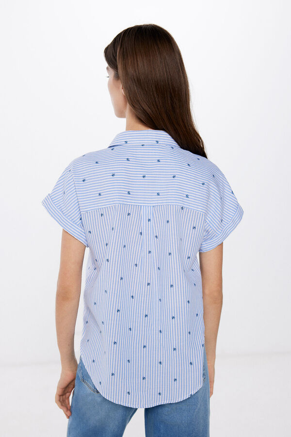 Springfield Blusa B&aacute;sica Algod&atilde;o azul