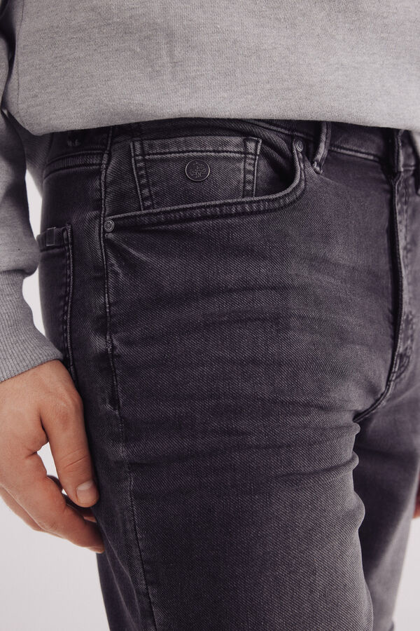 Springfield Bermuda em knit denim preto-lavado cinzento