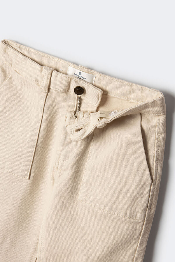 Springfield Kids Pantalón cargo flare niña beige